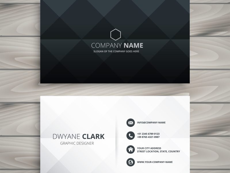 modern black and white business card design